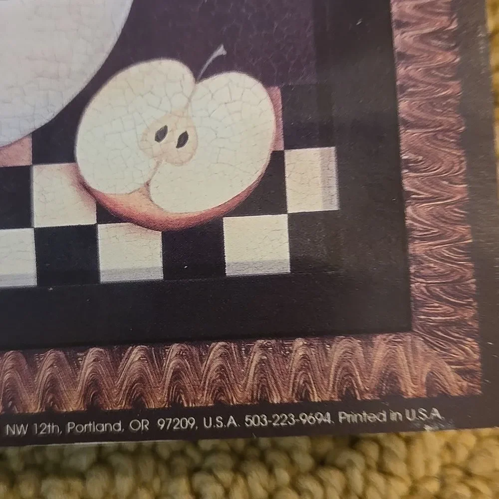 Art Diane Ulmer Pedersen Apples in Bowl Primitive Still Life Print Frame